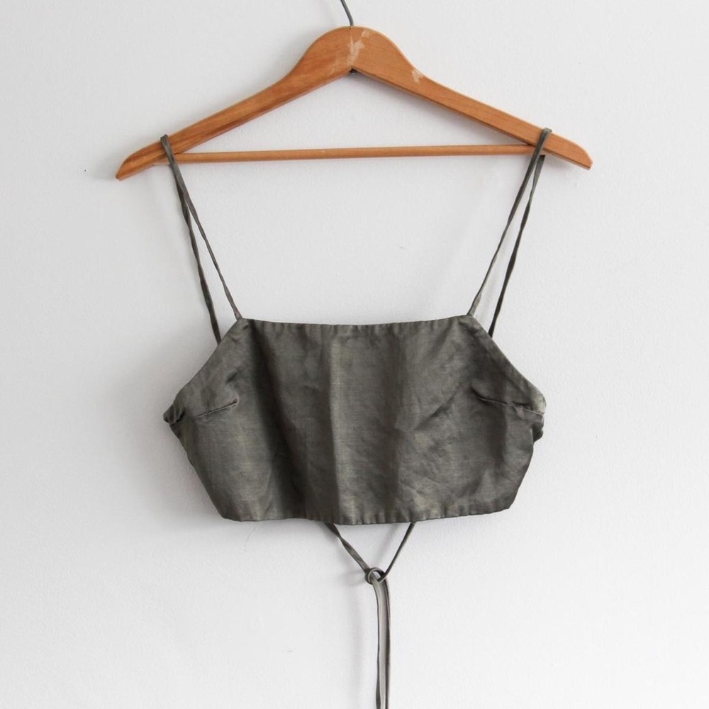 Satin Zara tie back top